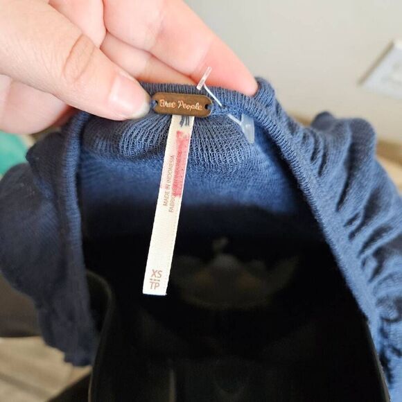 NWT Free People Float Away Asymmetrical Tank Top Blueberry - Picture 8 of 9